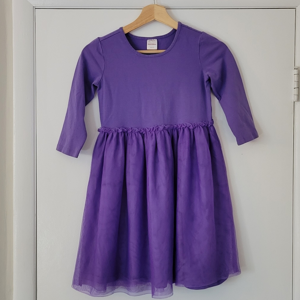 Hanna andersson purple tulle twirl dress, sz 10